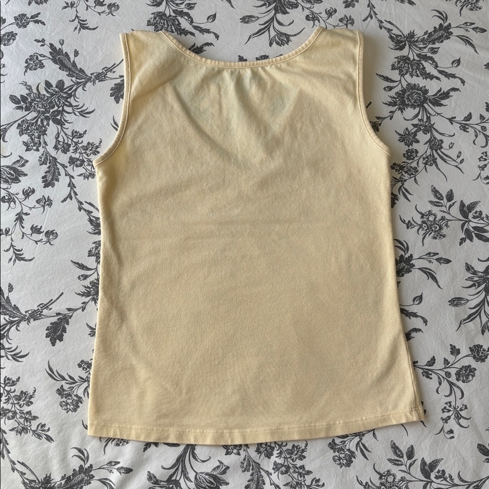 LIKE NEW! Brandy Melville Cinched V-Neck Tank - Picture 3 of 5